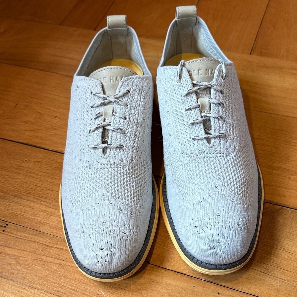 Cole Haan Original Grand Stitchlite Wingtip Oxford Light Gray Men’s 8 - Picture 1 of 7